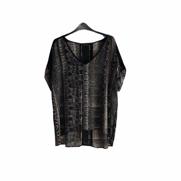 Lovestitch Snake Skin Chiffon Blouse - Picture 2 of 4